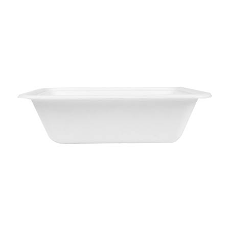 PLATEAUX 'BIONIC'  23,1x18,7x6,3 CM BLANC BAGASSE (400 UNITÉ)