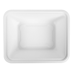 Image PLATEAUX 'BIONIC'  23,1x18,7x6,3 CM BLANC BAGASSE (400 UNITÉ) #3