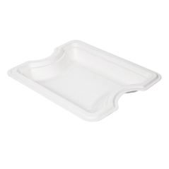 Image PLATEAU INTERMÉDIAIRE POUR RÉFÉRENCE 253.80 'BIONIC' 21x16,5x2,7 CM BLANC BAGASSE (400 UNITÉ) #1