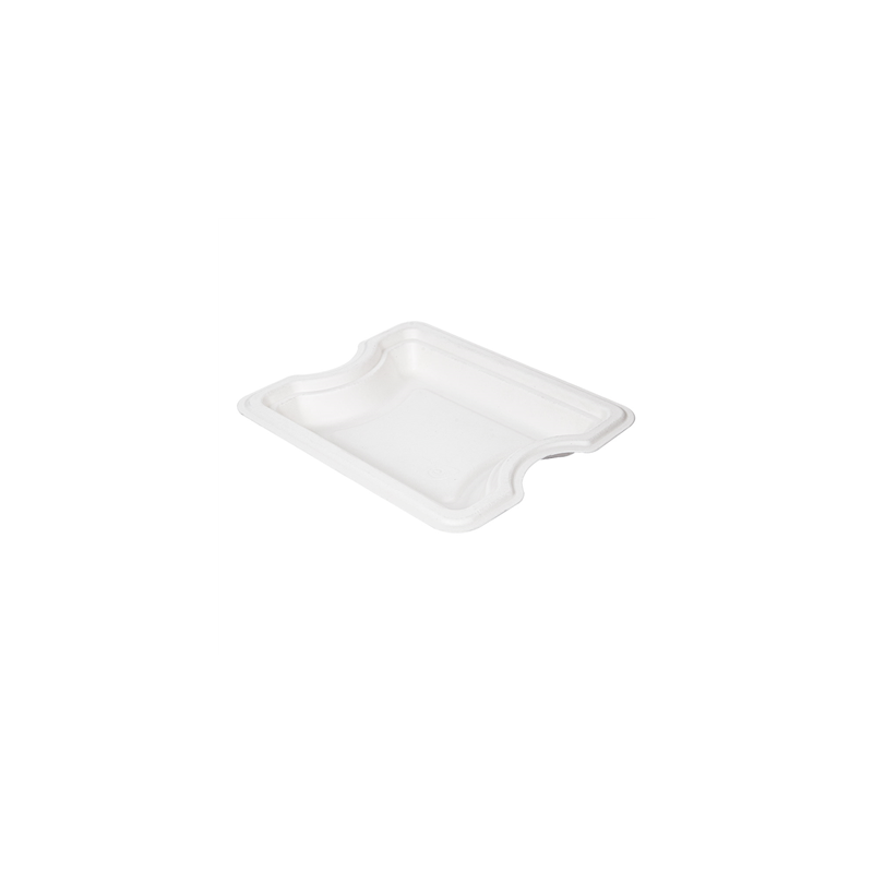 PLATEAU INTERMÉDIAIRE POUR RÉFÉRENCE 253.80 'BIONIC'  21x16,5x2,7 CM BLANC BAGASSE (400 UNITÉ)