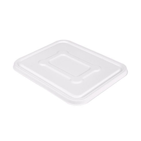 Image COUVERCLES POUR RÉFÉRENCE 253.80 'BIONIC'  23,5x18,9x1,2 CM BLANC BAGASSE (400 UNITÉ) #1