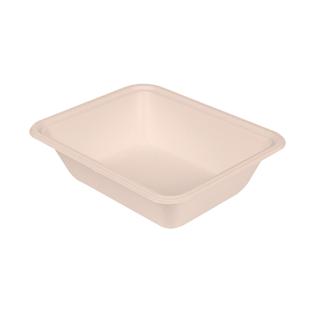 Image PLATEAUX 'BIONIC'  23,1x18,7x6,3 CM NATUREL BAGASSE (400 UNITÉ) #1