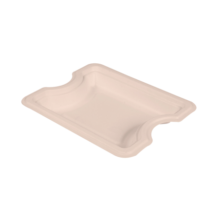 Image PLATEAU INTERMÉDIAIRE POUR RÉFÉRENCE 253.83 'BIONIC'  21x16,5x2,7 CM NATUREL BAGASSE (400 UNITÉ) #1