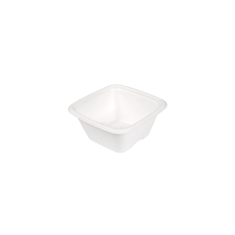 PETITS POTS 'BIONIC' 100 ML 7,7x7,7x3,7 CM BLANC BAGASSE (600 UNITÉ)