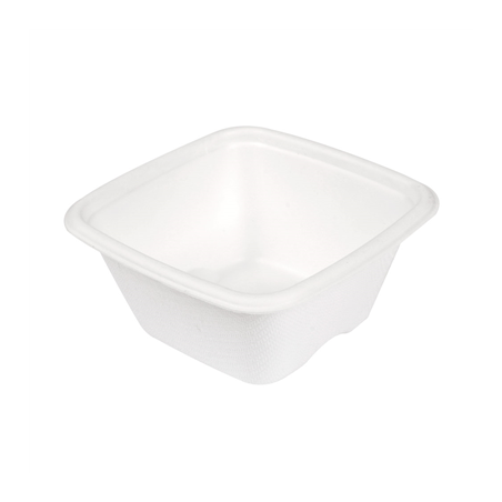 Image PETITS POTS 'BIONIC' 100 ML 7,7x7,7x3,7 CM BLANC BAGASSE (600 UNITÉ) #1