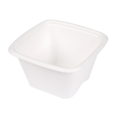 Image PETITS POTS 'BIONIC' 130 ML 7,7x7,7x4,6 CM BLANC BAGASSE (600 UNITÉ) #1