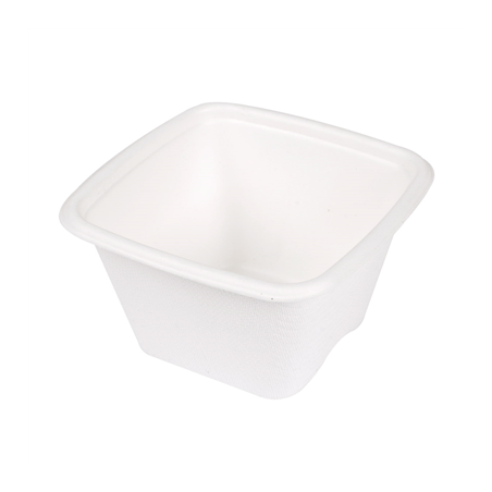 Image PETITS POTS 'BIONIC' 130 ML 7,7x7,7x4,6 CM BLANC BAGASSE (600 UNITÉ) #1