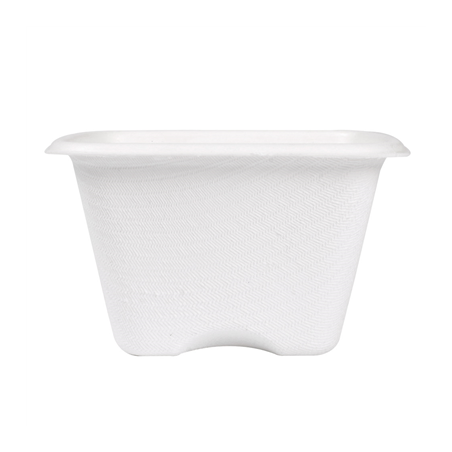 PETITS POTS 'BIONIC' 130 ML 7,7x7,7x4,6 CM BLANC BAGASSE (600 UNITÉ)