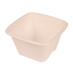 Image PETITS POTS 'BIONIC' 130 ML 7,7x7,7x4,6 CM NATUREL BAGASSE (600 UNITÉ) #1
