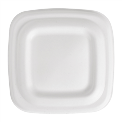 Image COUVERCLES POUR POTS 253.86/88/90 'BIONIC'  8x8x0,8 CM BLANC BAGASSE (600 UNITÉ) #3