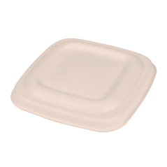 Image COUVERCLES POUR POTS 253.87/89/91 'BIONIC' 8x8x0,8 CM NATUREL BAGASSE (600 UNITÉ) #1