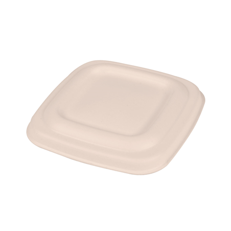 Image COUVERCLES POUR POTS 253.87/89/91 'BIONIC'  8x8x0,8 CM NATUREL BAGASSE (600 UNITÉ) #1