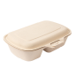 Image COQUILLES 2 COMPART. 'BIONIC' 900 ML 22,4x14x6 CM NATUREL BAGASSE (400 UNITÉ) #2