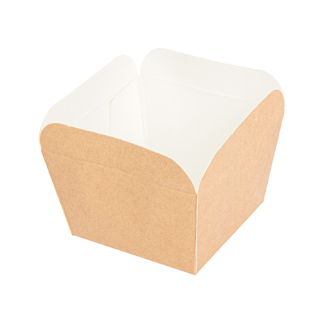Image DELI-BARQUETTES  210 + 15 PE G/M2 4,8x4,8x4,9 CM NATUREL CARTON (100 UNITÉ) #1