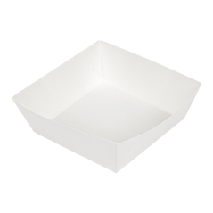 Image DELI-BARQUETTES 210 + 15 PE G/M2 7x7x3 CM BLANC CARTON (1000 UNITÉ) #1