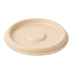 Image COUVERCLES POUR POTS 150.18 'BIONIC' Ø 7,7x0,8 CM NATUREL BAGASSE (1000 UNITÉ) #1