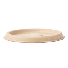 COUVERCLES POUR POTS 150.18 'BIONIC' Ø 7,7x0,8 CM NATUREL BAGASSE (1000 UNITÉ)