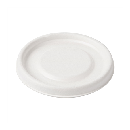 Image COUVERCLES POUR POTS 150.60 'BIONIC'  Ø 7,7x0,8 CM BLANC BAGASSE (1000 UNITÉ) #1