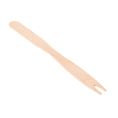 Image FOURCHETTES À FRUITS  14 CM NATUREL BOIS (100 UNITÉ) #3