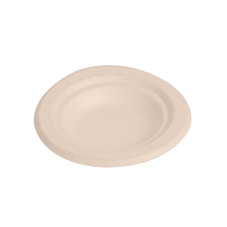 Image ASSIETTES 'BIONIC'  Ø9,5x1,5 CM NATUREL BAGASSE (1000 UNITÉ) #1