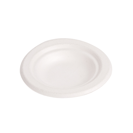 Image ASSIETTES 'BIONIC'  Ø9,5x1,5 CM BLANC BAGASSE (1000 UNITÉ) #1
