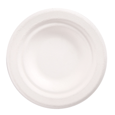 Image ASSIETTES 'BIONIC'  Ø9,5x1,5 CM BLANC BAGASSE (1000 UNITÉ) #3