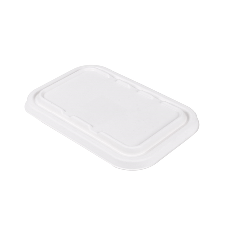 Image COUVERCLES POUR RÉFÉRENCES 221.38/39 'BIONIC'  22,2x14,7x1,2 CM BLANC BAGASSE (600 UNITÉ) #1