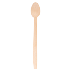 Image CUILLÈRES À GLACES  19 CM NATUREL BOIS (100 UNITÉ) #1