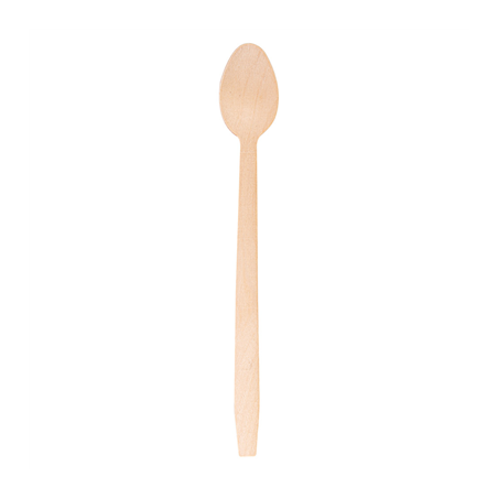 Image CUILLÈRES À GLACES  19 CM NATUREL BOIS (100 UNITÉ) #1