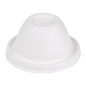 Image COUVERCLES HAUTS GOBELETS Ø9 CM 'BIONIC'  9x4,5 CM BLANC BAGASSE (1000 UNITÉ) #1