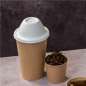 Image COUVERCLES HAUTS GOBELETS Ø9 CM 'BIONIC'  9x4,5 CM BLANC BAGASSE (1000 UNITÉ) #4