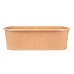 RÉCIPIENTS RECTANGULAIRES 500 ML 320 + 30 PE G/M2 17,3x12,3x4,1 CM NATUREL KRAFT (300 UNITÉ)