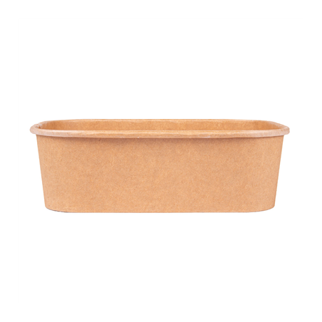 RÉCIPIENTS RECTANGULAIRES 500 ML 320 + 30 PE G/M2 17,3x12,3x4,1 CM NATUREL KRAFT (300 UNITÉ)