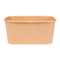RÉCIPIENTS RECTANGULAIRES 1000 ML 320 + 30 PE G/M2 17,3x12,3x7,5 CM NATUREL KRAFT (300 UNITÉ)