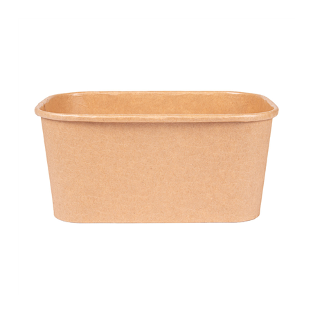 RÉCIPIENTS RECTANGULAIRES 1000 ML 320 + 30 PE G/M2 17,3x12,3x7,5 CM NATUREL KRAFT (300 UNITÉ)