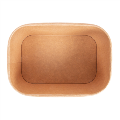 Image RÉCIPIENTS RECTANGULAIRES 1000 ML 320 + 30 PE G/M2 17,3x12,3x7,5 CM NATUREL KRAFT (300 UNITÉ) #3