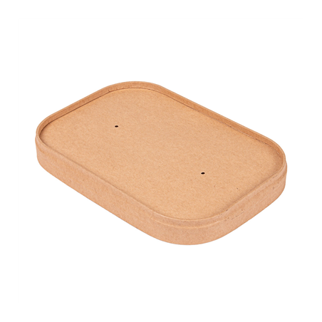 Image COUVERCLES POUR RÉCIPIENTS 254.33/34/35  320 + 30 PE G/M2 17,3x12,3x2 CM NATUREL KRAFT (300 UNITÉ) #1