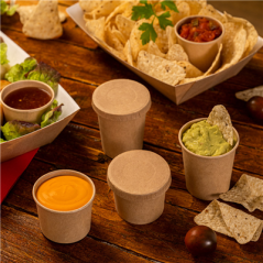 Image PETITS POTS 70 ML (2,3 oz) 210 + 18 PE G/M2 Ø6/5x4 CM MARRON CARTON (1000 UNITÉ) #4