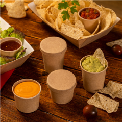 Image PETITS POTS 80 ML (2,6 oz) 210 + 18 PE G/M2 Ø6/4,75x4,8 CM MARRON CARTON (1000 UNITÉ) #4