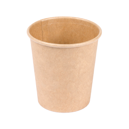 Image PETITS POTS 120 ML (4 oz) 210 + 18 PE G/M2 Ø6/4,5x6,5 CM MARRON CARTON (1000 UNITÉ) #1