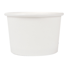 PETITS POTS 70 ML (2,3 oz) 210 + 18 PE G/M2 Ø6/5x4 CM BLANC CARTON (1000 UNITÉ)