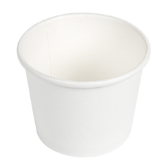 Image PETITS POTS 80 ML (2,6 oz) 210 + 18 PE G/M2 Ø6/4,75x4,8 CM BLANC CARTON (1000 UNITÉ) #1