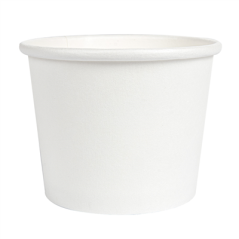 PETITS POTS 80 ML (2,6 oz) 210 + 18 PE G/M2 Ø6/4,75x4,8 CM BLANC CARTON (1000 UNITÉ)
