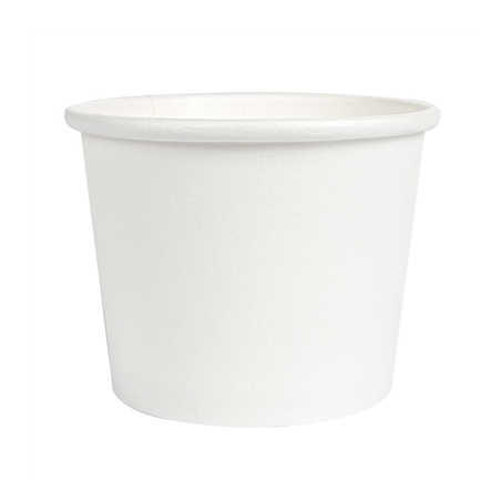PETITS POTS 80 ML (2,6 oz) 210 + 18 PE G/M2 Ø6/4,75x4,8 CM BLANC CARTON (1000 UNITÉ)