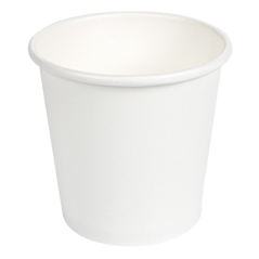 Image PETITS POTS 105 ML (3,5 oz) 210 + 18 PE G/M2 Ø6/4,5x5,8 CM BLANC CARTON (1000 UNITÉ) #1