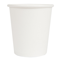 PETITS POTS 120 ML (4 oz) 210 + 18 PE G/M2 Ø6/4,5x6,5 CM BLANC CARTON (1000 UNITÉ)