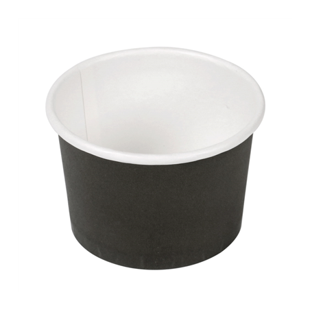 Image PETITS POTS 70 ML (2,3 oz) 210 + 18 PE G/M2 Ø6/5x4 CM NOIR CARTON (1000 UNITÉ) #1