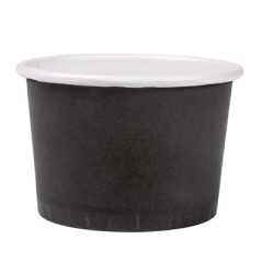 PETITS POTS 70 ML (2,3 oz) 210 + 18 PE G/M2 Ø6/5x4 CM NOIR CARTON (1000 UNITÉ)
