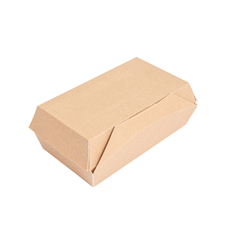 Image BOÎTES "LUNCH BOX" PAPERLOCK 'THEPACK' 220 G/M2 19,5x12,5x7 CM NATUREL CARTON ONDULÉ NANO-MICRO (300 UNITÉ) #1