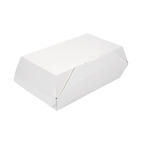 Image BOÎTES "LUNCH BOX" PAPERLOCK 'THEPACK' 220 G/M2 19,5x12,5x7 CM BLANC CARTON ONDULÉ NANO-MICRO (300 UNITÉ) #1